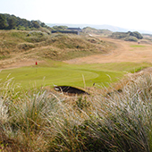 Looking down at the 1st on Saunton Golf Clubs West Course